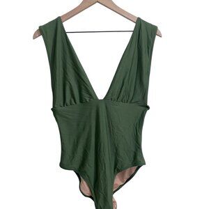 J Crew | Plunge V-neck one-piece swimsuit